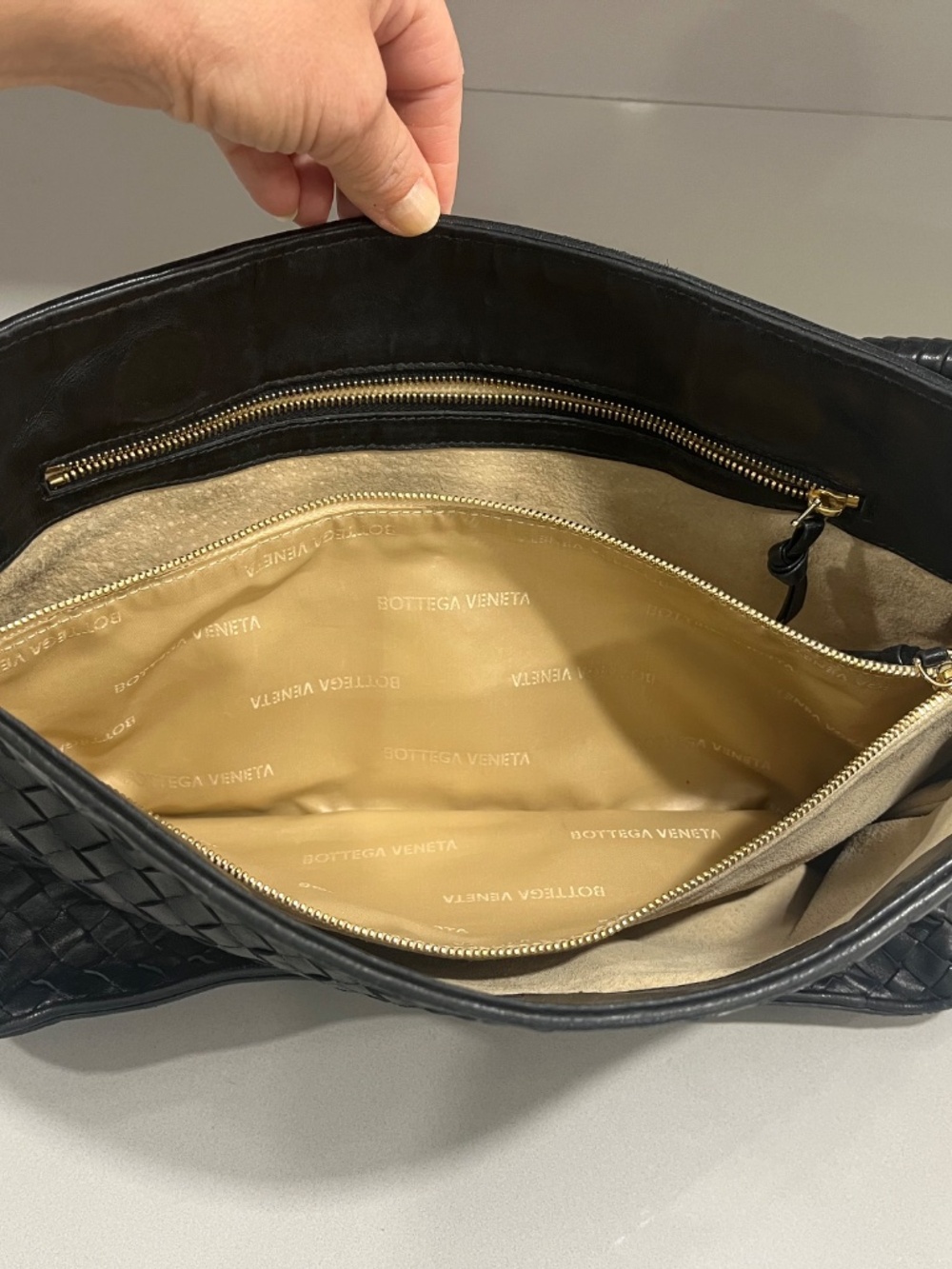 Black Bottega Veneta Handbag.  Made in Italy. - Picture 6 of 12